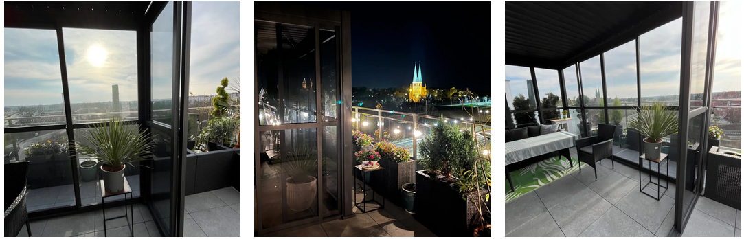 Posuvné dveře z polykarbonátu pro pergoly PREMIUM 3 m antracit 7